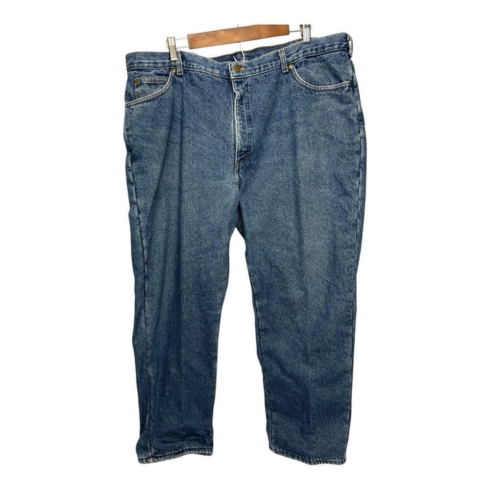 L.L. Bean Jeans Men 40x31 Blue Denim Double L Fleece Lined Work Fish Hike Camp